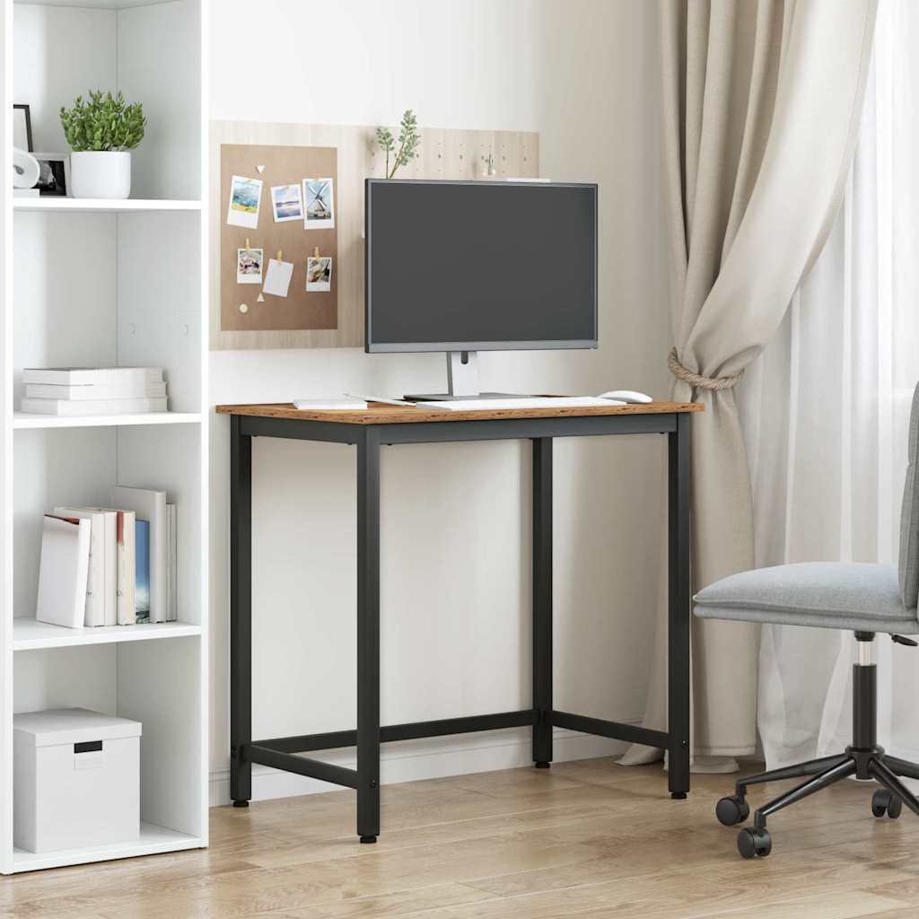 masă Lemn vechi 100 x 50 x 76,5 cm Lemn ingineresc și oțel - imagine 4