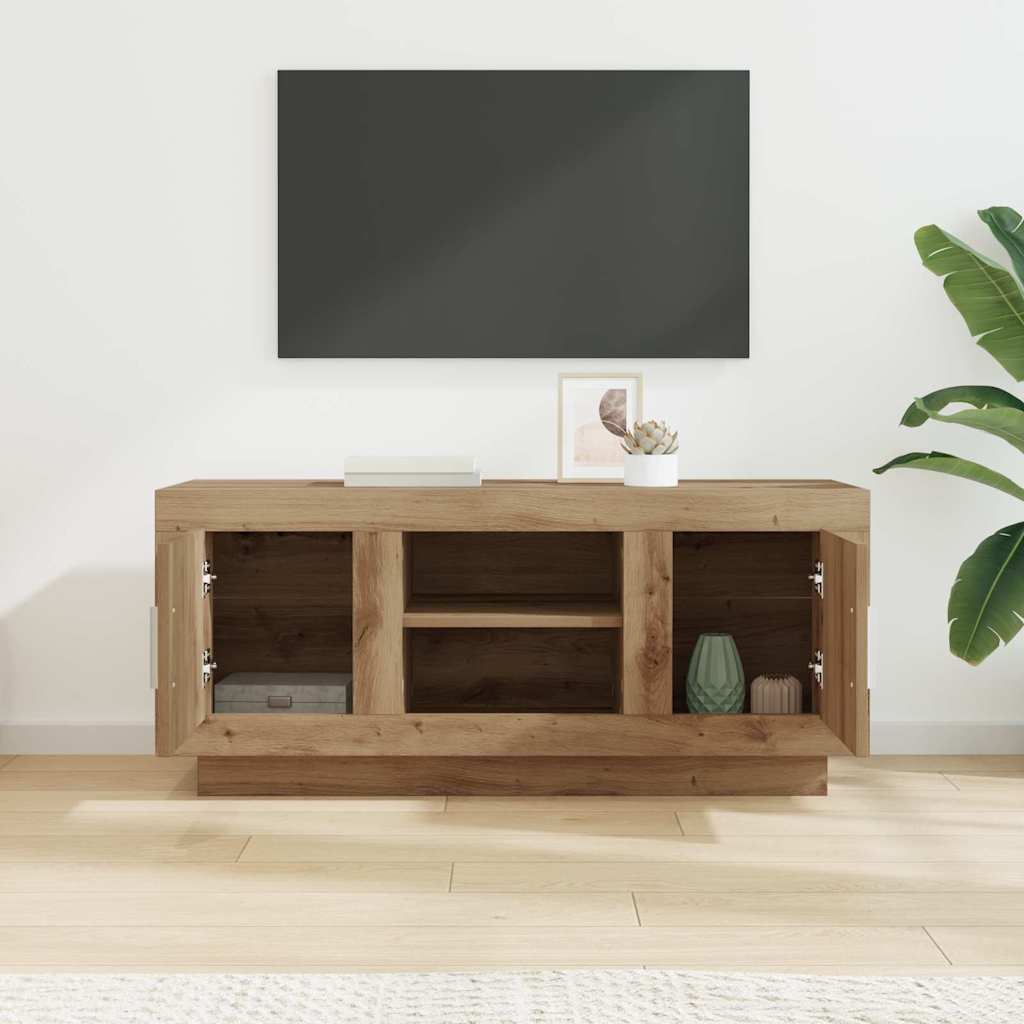 880532 4 Cabinet TV Stejar Artizanal 102 x 35 x 45 cm Lemn compozit Cabinet TV Stejar Artizanal 102 x 35 x 45 cm Lemn compozit - imagine 4