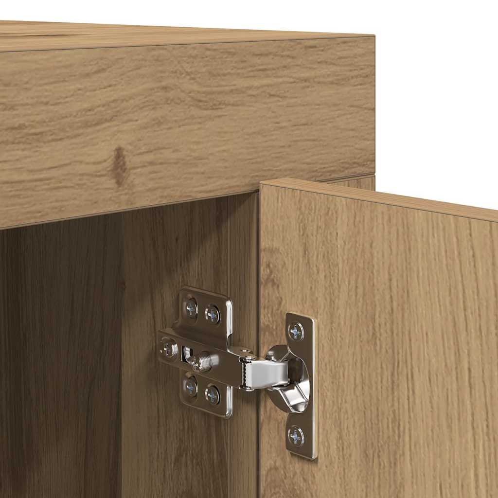 880532 9 Cabinet TV Stejar Artizanal 102 x 35 x 45 cm Lemn compozit Cabinet TV Stejar Artizanal 102 x 35 x 45 cm Lemn compozit - imagine 9