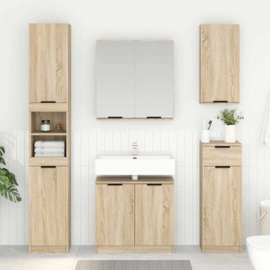 Dulap de Baie Stejar Sonoma 64,5 x 33,5 x 59 cm Lemn compozit