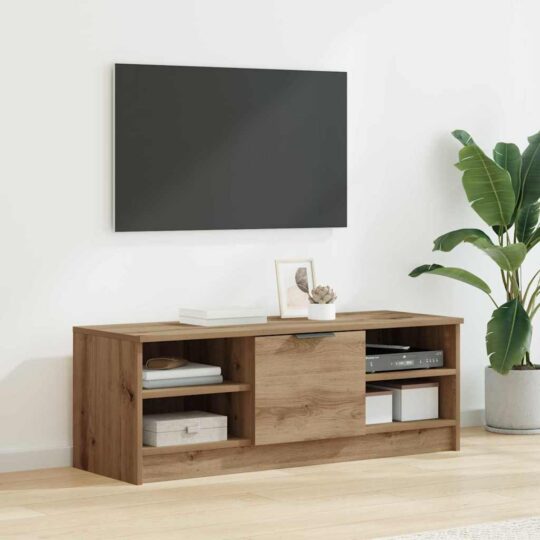 880765 1 Home Cabinet TV Stejar Artizanal 102 x 35 x 36,5 cm Lemn compozit