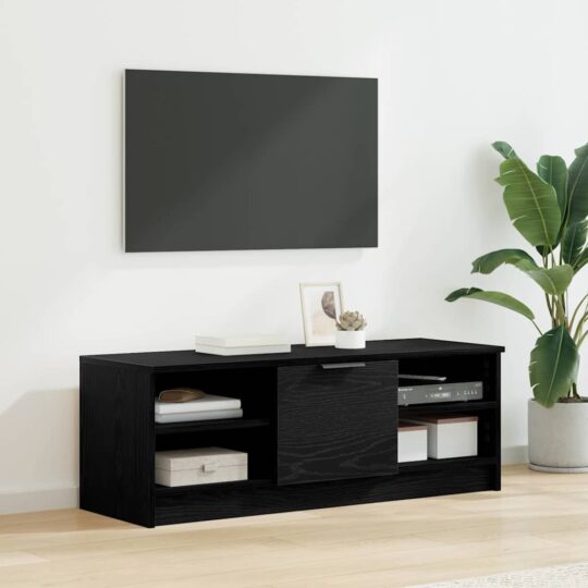 Cabinet TV Stejar Negru 102 x 35 x 36,5 cm Lemn compozit