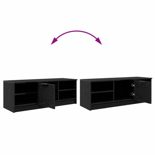 880766 10 Cabinet TV Stejar Negru 102 x 35 x 36,5 cm Lemn compozit 880766 10