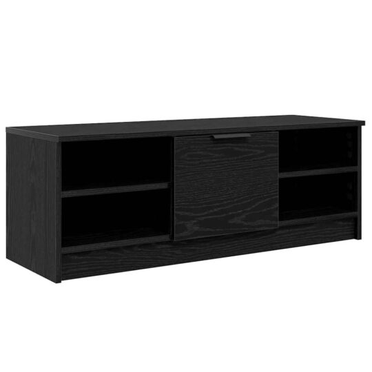 Alternative view of Cabinet TV Stejar Negru 102 x 35 x 36,5 cm Lemn compozit