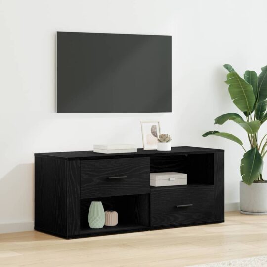 Cabinet TV Stejar Negru 100 x 35 x 40 cm Lemn compozit
