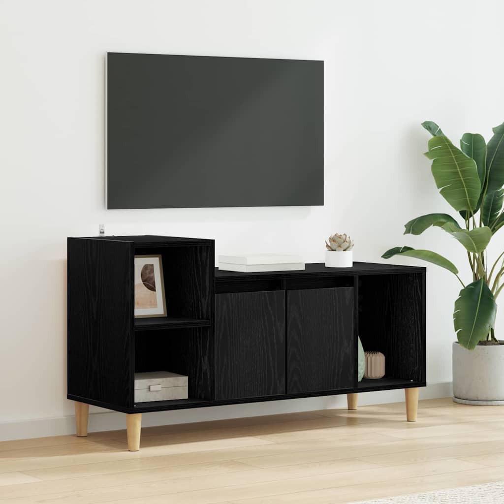 881023 1 Cabinet TV Stejar Negru 100 x 35 x 55 cm Lemn compozit Cabinet TV Stejar Negru 100 x 35 x 55 cm Lemn compozit