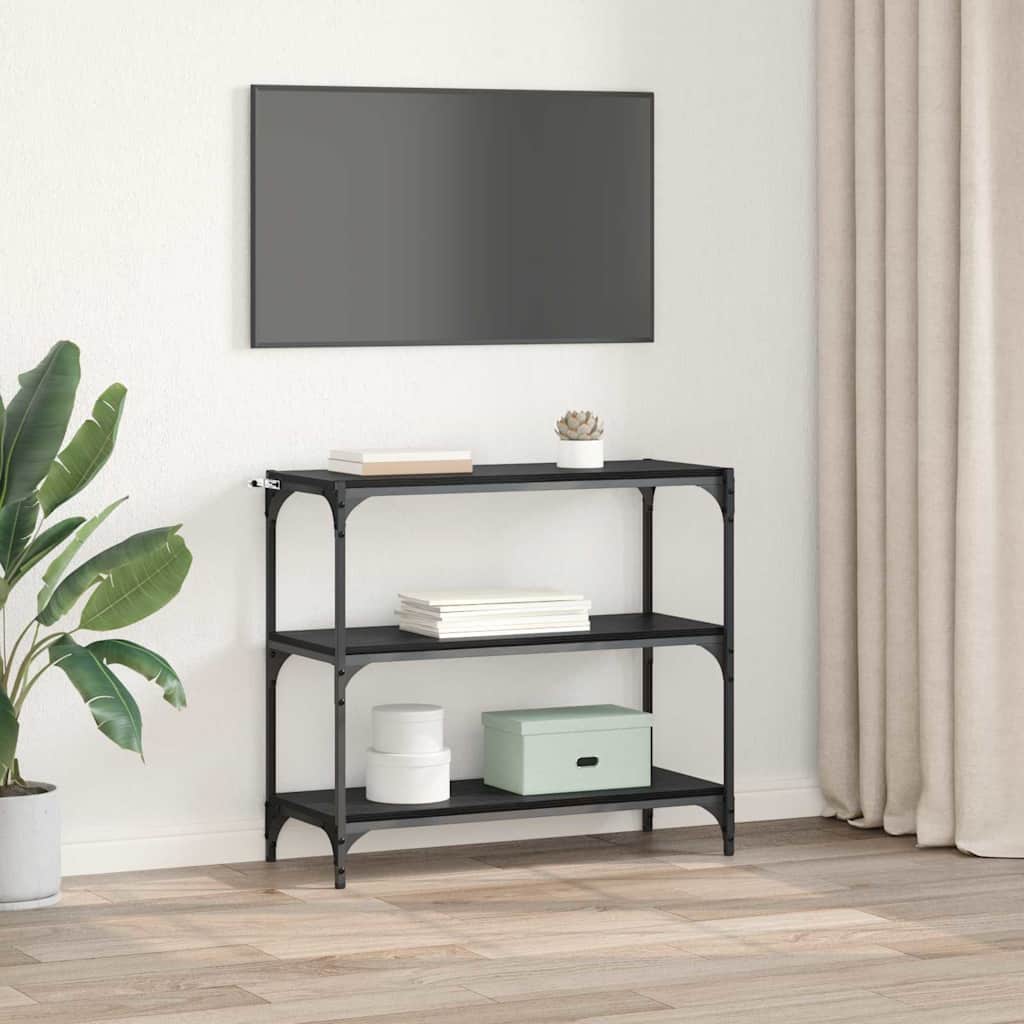 Dulap pentru cărți Stejar Negru 80 x 33 x 70,5 cm - imagine 4