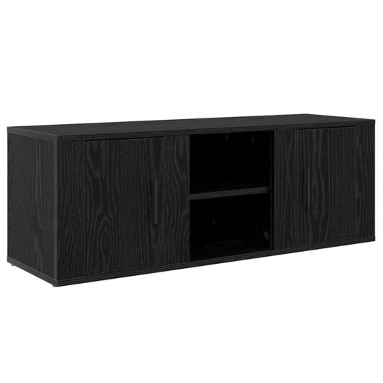 Alternative view of Cabinet TV Stejar Negru 100 x 31,5 x 35 cm Lemn compozit