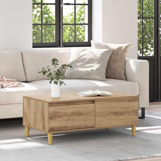 Masă de cafea Stejar Artizanal 90 x 50 x 35 cm Lemn compozit