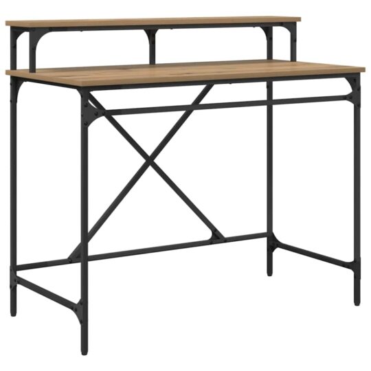 Alternative view of Birou Stejar Artizanal 100 x 50 x 90 cm Lemn compozit