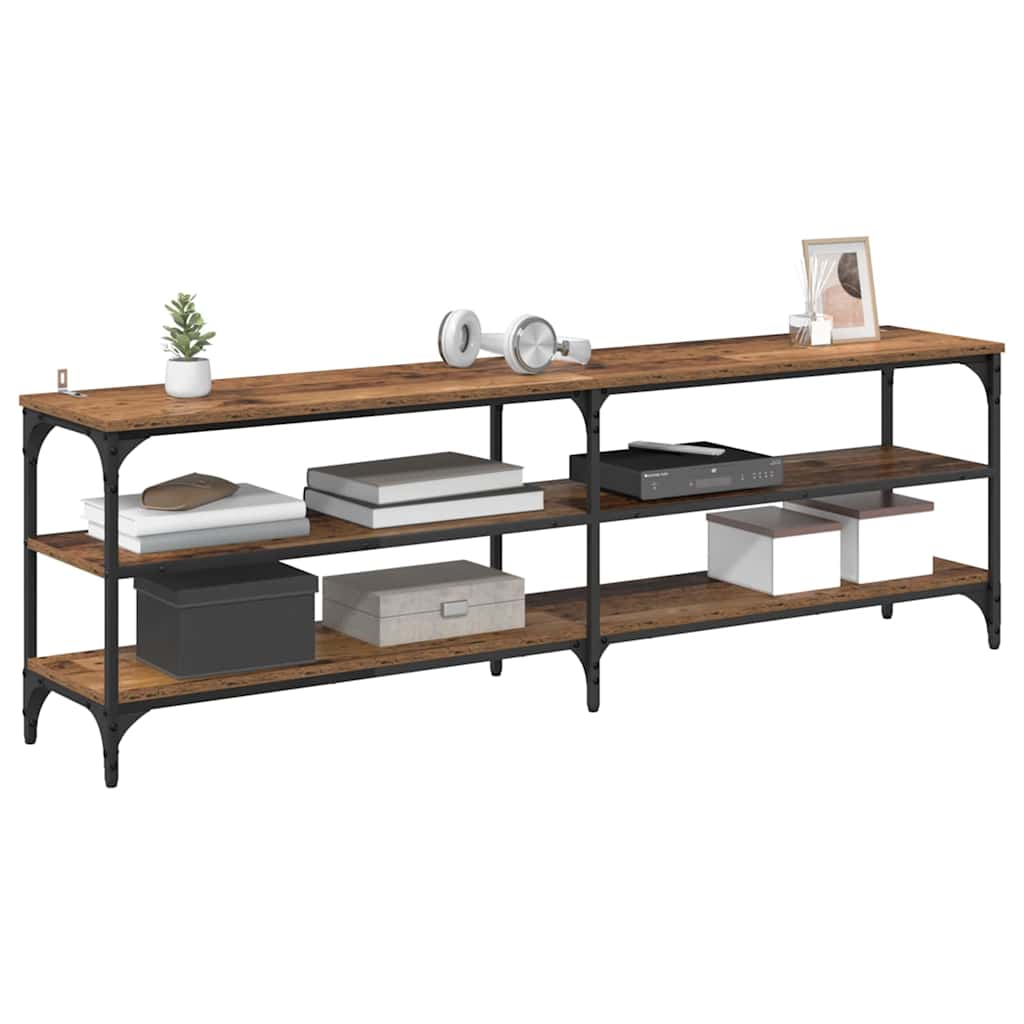 881288 3 Cabinet TV Lemn Vechi 160 x 30 x 50 cm Lemn Ingineresc și Fier Cabinet TV Lemn Vechi 160 x 30 x 50 cm Lemn Ingineresc și Fier - imagine 3