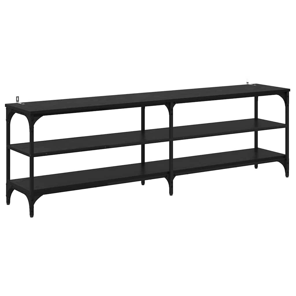 881290 2 Cabinet TV Stejar Negru 160 x 30 x 50 cm Cabinet TV Stejar Negru 160 x 30 x 50 cm - imagine 2