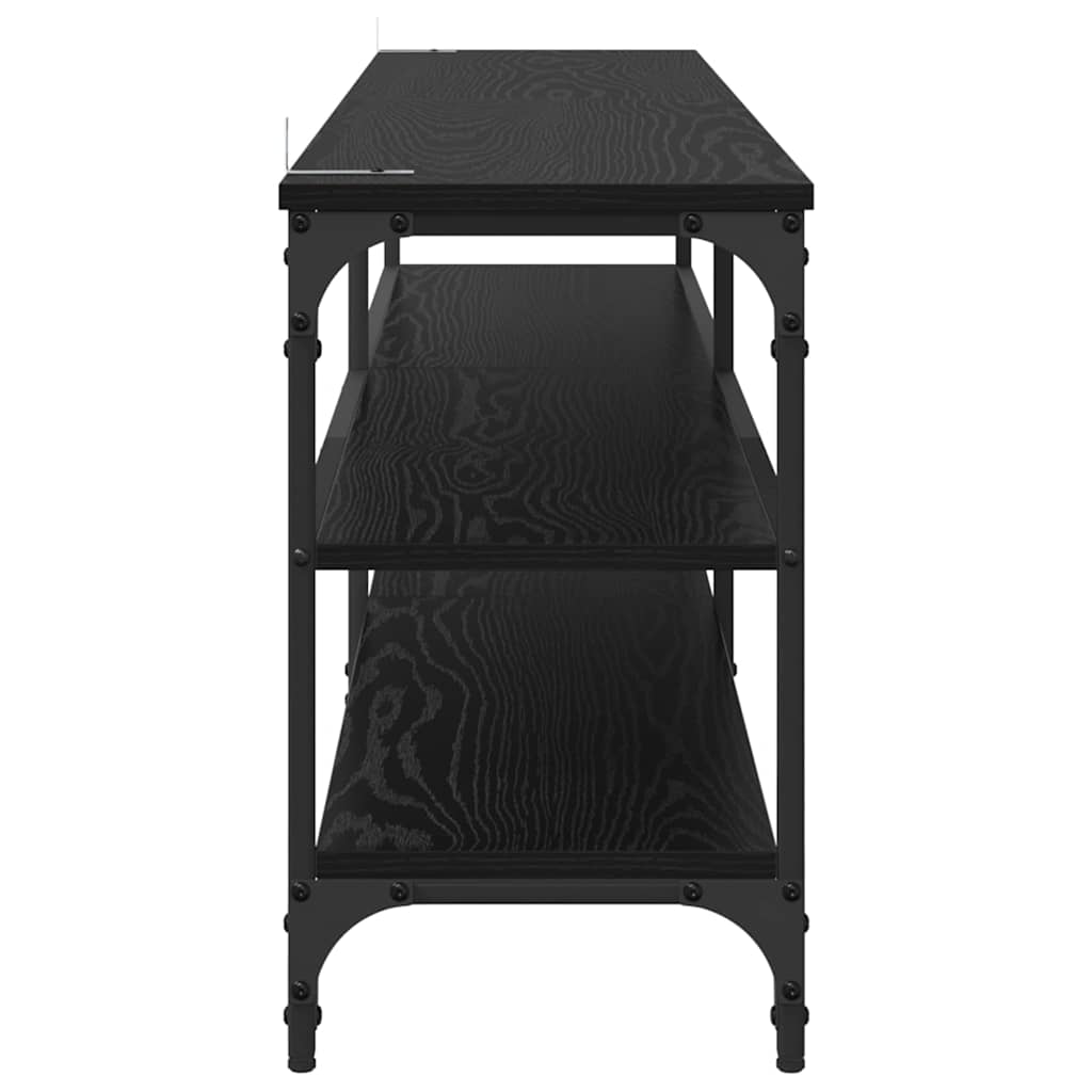 881290 8 Cabinet TV Stejar Negru 160 x 30 x 50 cm Cabinet TV Stejar Negru 160 x 30 x 50 cm - imagine 8