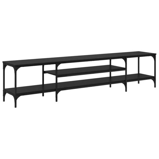 Alternative view of Cabinet TV Stejar Negru 201 x 35 x 45 cm