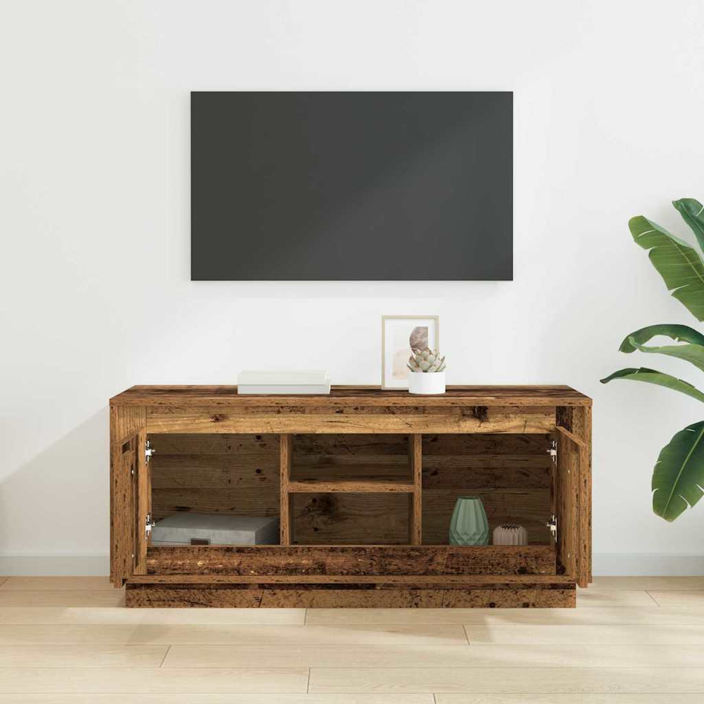 881313 4 Cabinet TV Lemn Vechi 102 x 35 x 45 cm Lemn compozit Cabinet TV Lemn Vechi 102 x 35 x 45 cm Lemn compozit - imagine 4