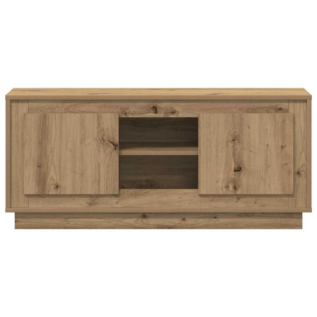 881314 6 Cabinet TV Stejar Artizanal 102 x 35 x 45 cm Lemn compozit Cabinet TV Stejar Artizanal 102 x 35 x 45 cm Lemn compozit - imagine 6