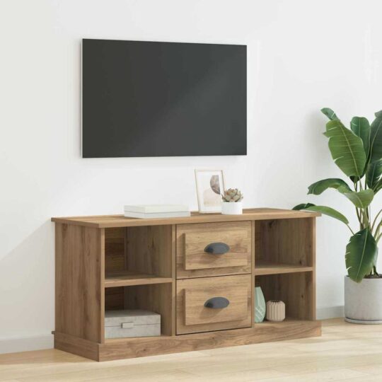881379 1 Home Cabinet TV Stejar Artizanal 99,5 x 35,5 x 48 cm Lemn compozit