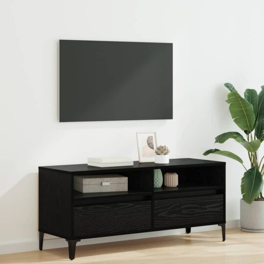 Cabinet TV cu sertar Stejar Negru 100 x 34,5 x 44,5 cm