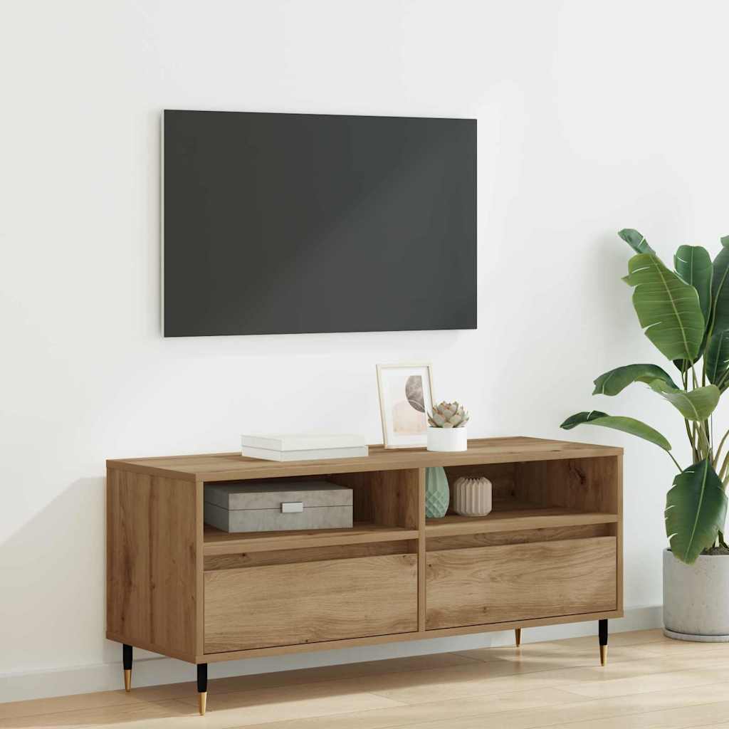 881778 1 Cabinet TV cu sertar Stejar Artizanal 100 x 34,5 x 44,5 cm Cabinet TV cu sertar Stejar Artizanal 100 x 34,5 x 44,5 cm