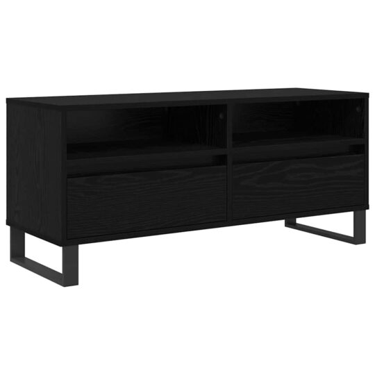 Alternative view of Cabinet TV cu sertar Stejar Negru 100 x 34,5 x 44,5 cm