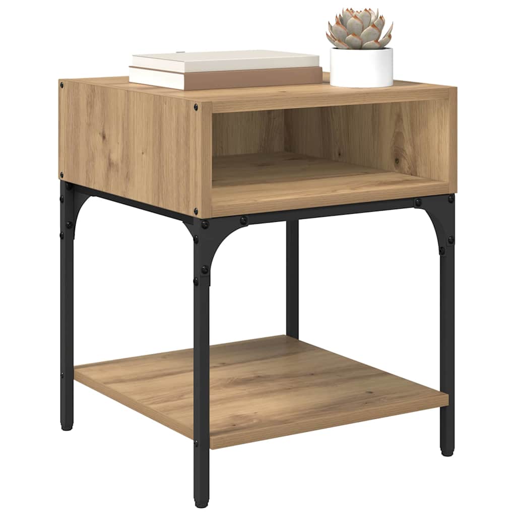 Noptieră stejar artizanal 40 x 40 x 50 cm Lemn compozit - imagine 3