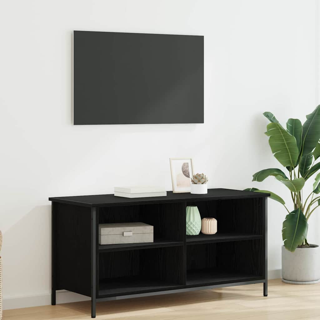 881889 1 Cabinet TV Stejar Negru 100 x 40 x 50 cm Lemn compozit Cabinet TV Stejar Negru 100 x 40 x 50 cm Lemn compozit