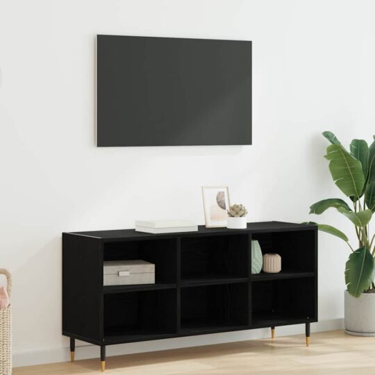 Cabinet TV Stejar Negru 103,5 x 30 x 50 cm Lemn compozit