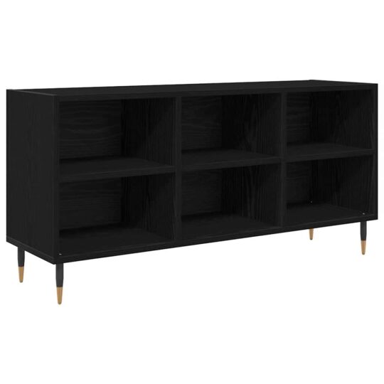Alternative view of Cabinet TV Stejar Negru 103,5 x 30 x 50 cm Lemn compozit