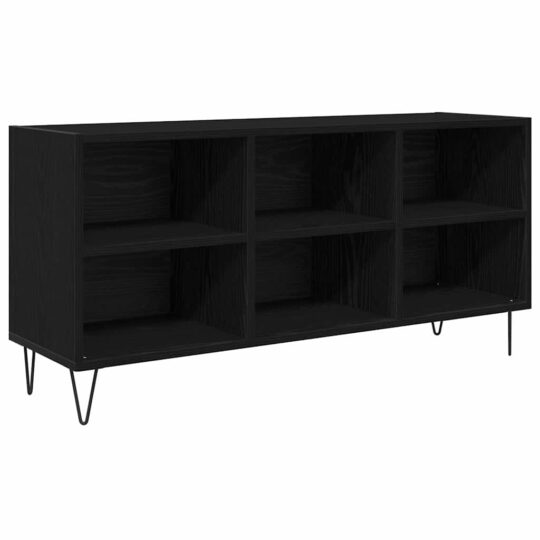 Alternative view of Cabinet TV Stejar Negru 103,5 x 30 x 50 cm Lemn compozit