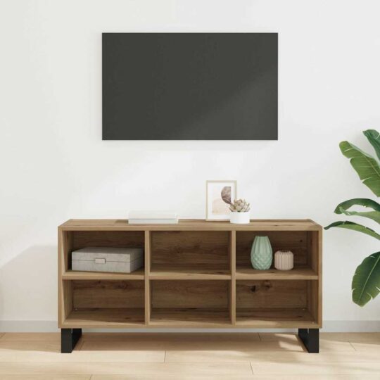 881927 4 Cabinet TV Stejar Artizanal 103,5 x 30 x 50 cm Lemn compozit 881927 4