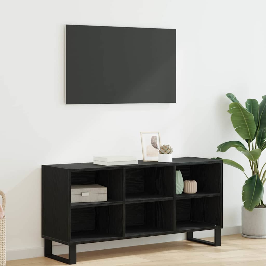 881928 1 Cabinet TV Stejar Negru 103,5 x 30 x 50 cm Lemn compozit Cabinet TV Stejar Negru 103,5 x 30 x 50 cm Lemn compozit