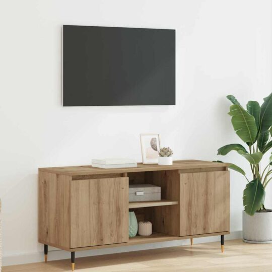 Cabinet TV Stejar Artizanal 104 x 35 x 50 cm Lemn compozit