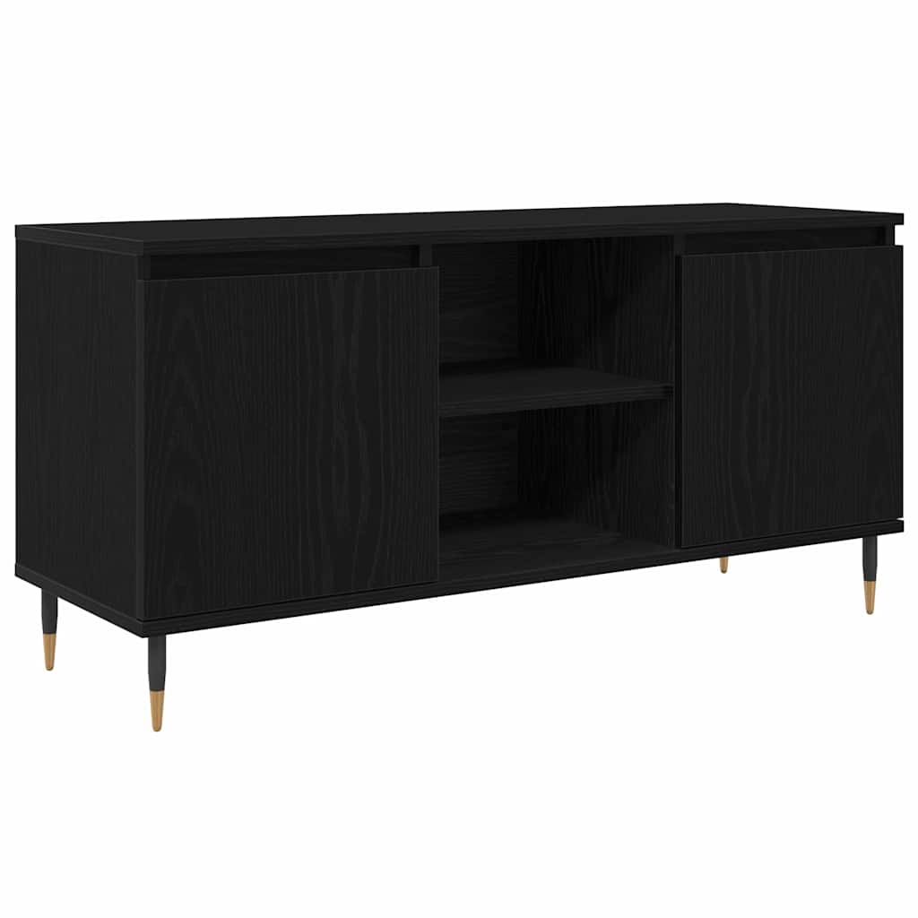 881931 2 Cabinet TV Stejar Negru 104 x 35 x 50 cm Lemn compozit Cabinet TV Stejar Negru 104 x 35 x 50 cm Lemn compozit - imagine 2