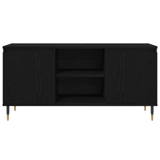 881931 6 Cabinet TV Stejar Negru 104 x 35 x 50 cm Lemn compozit 881931 6