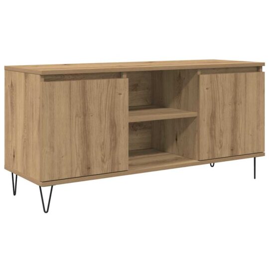 Alternative view of Cabinet TV Stejar Artizanal 104 x 35 x 50 cm Lemn compozit