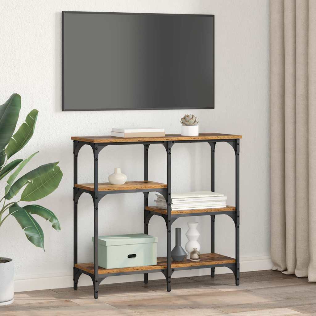 Masă de consolă Lemn Vechi 80 x 29 x 75 cm Lemn compozit - imagine 4