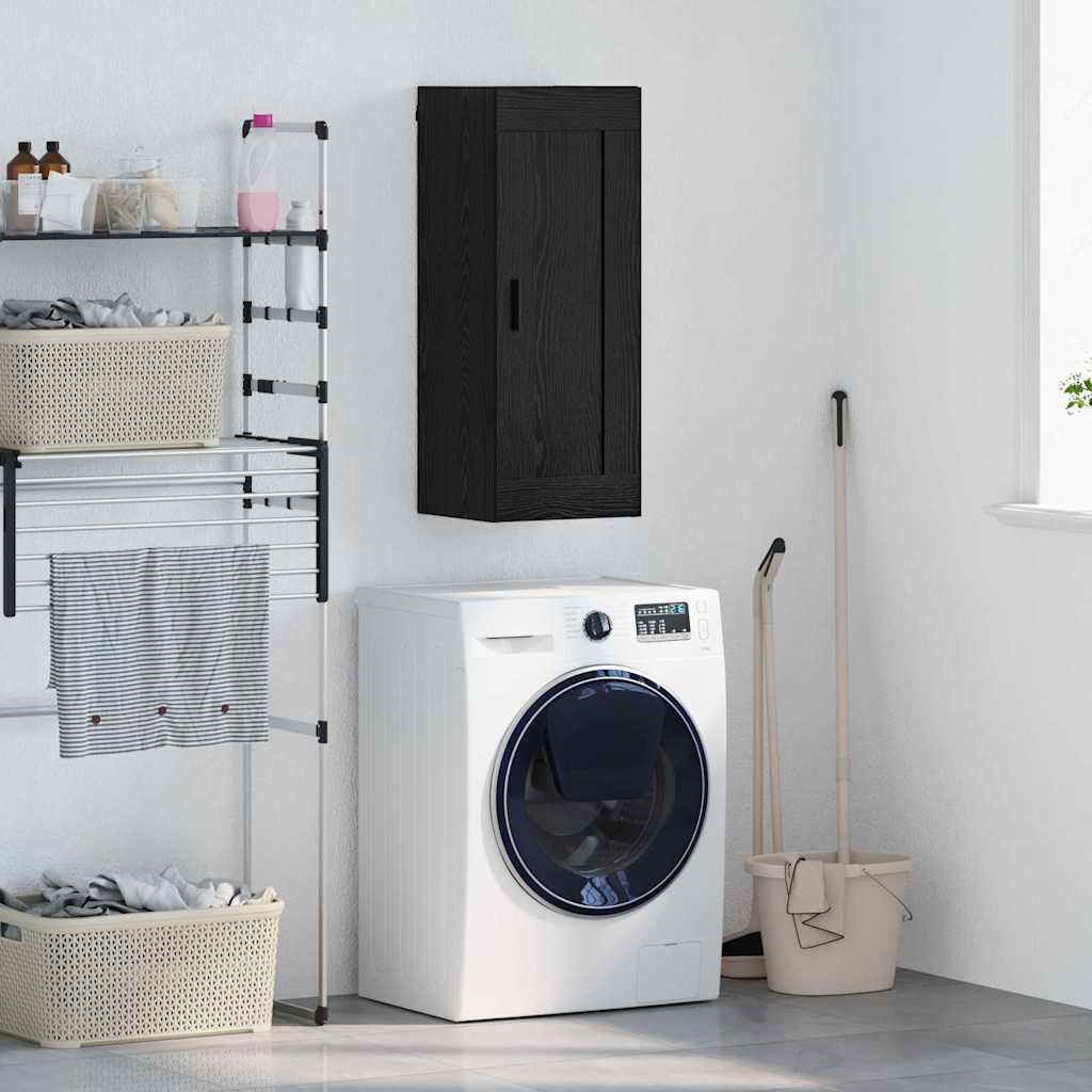 Dulap montat pe perete Stejar Negru 34,5 x 34 x 90 cm