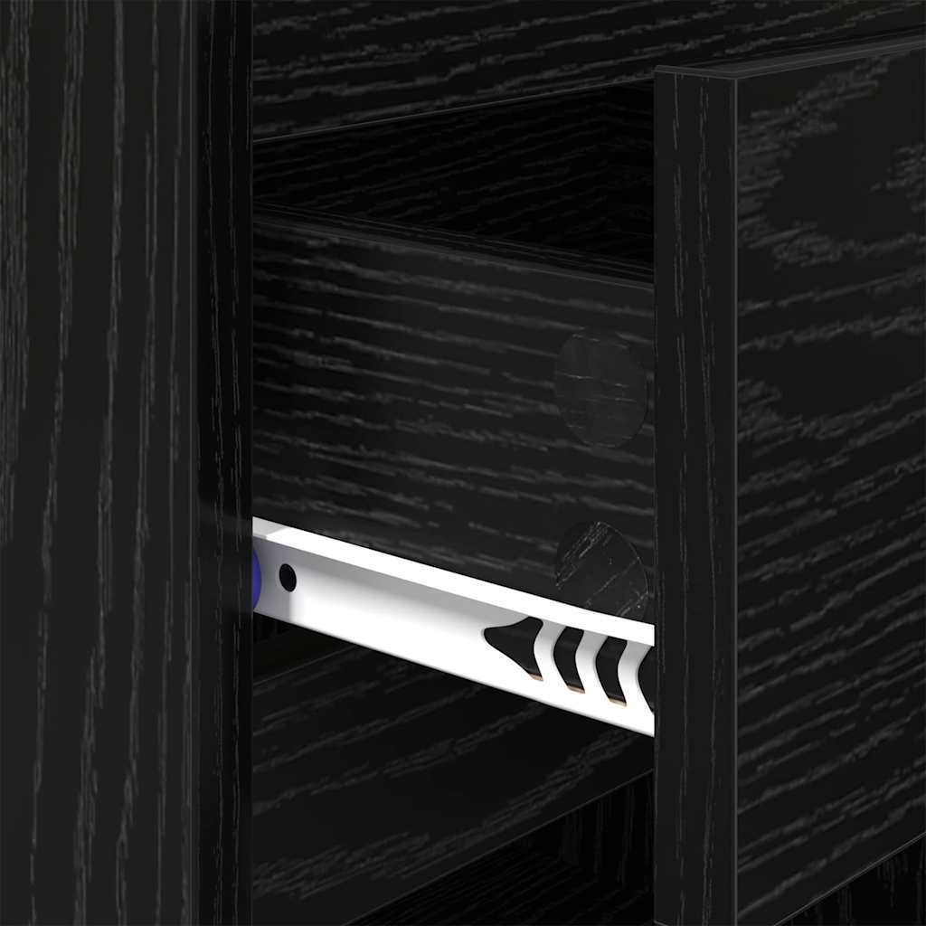Dulap de noapte cu sertar 2 pcs Stejar Negru 40 x 35 x 50 cm - imagine 11
