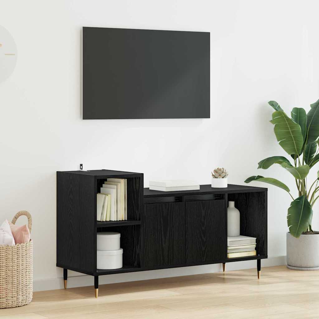 882719 1 Cabinet TV Stejar Negru 100 x 35 x 55 cm Lemn compozit Cabinet TV Stejar Negru 100 x 35 x 55 cm Lemn compozit
