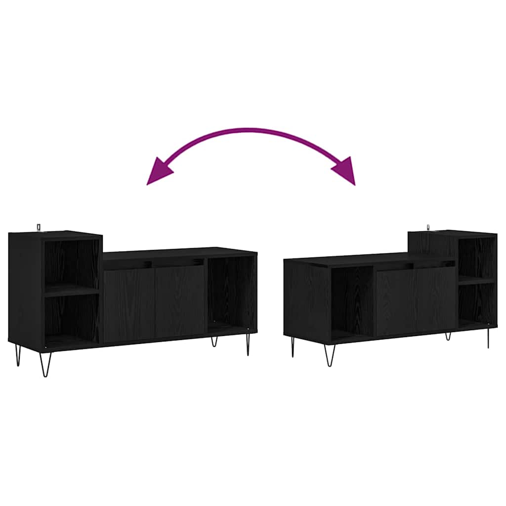 882722 10 Cabinet TV Stejar Negru 100 x 35 x 55 cm Lemn compozit Cabinet TV Stejar Negru 100 x 35 x 55 cm Lemn compozit - imagine 10