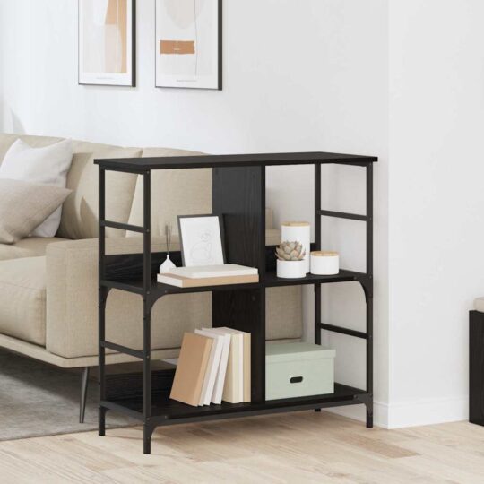 Raft pentru cărți Stejar negru 78.5 x 33 x 82 cm Lemn compozit