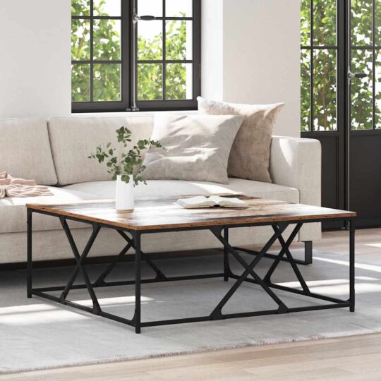 Masă de cafea Lemn vechi 100 x 100 x 40 cm Lemn compozit