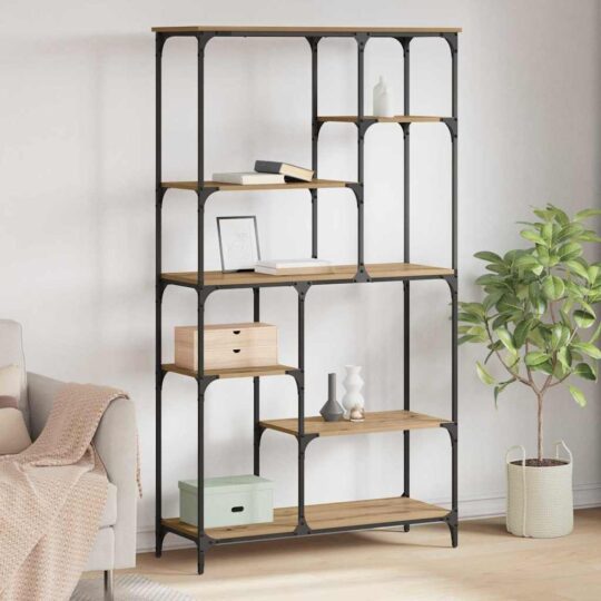 Raft pentru cărți Stejar Artizanal 99 x 35,5 x 176 cm