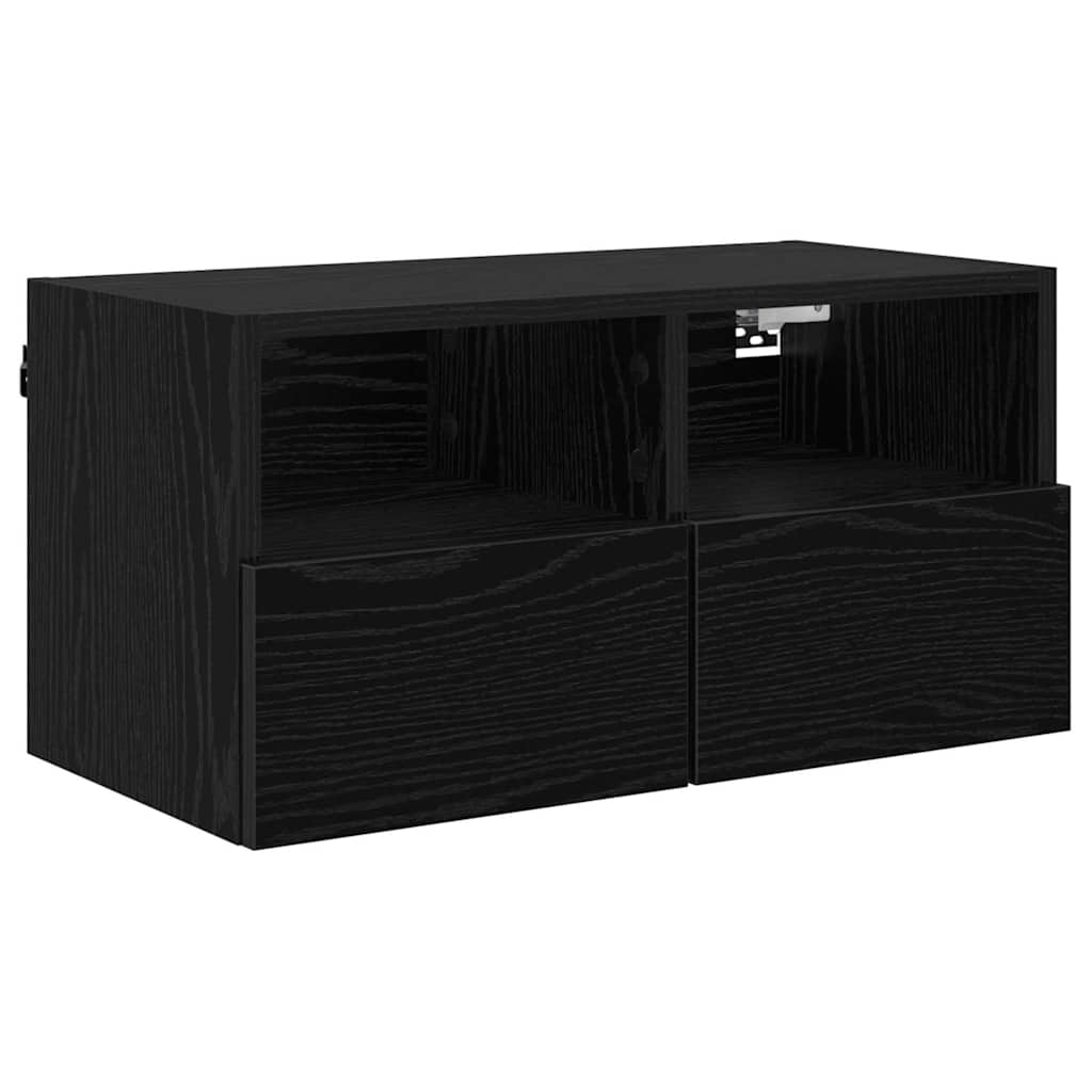 882927 5 Dulapuri pentru TV Pe perete 2 pcs Stejar Negru 60 x 30 x 30 cm Dulapuri pentru TV Pe perete 2 pcs Stejar Negru 60 x 30 x 30 cm - imagine 5