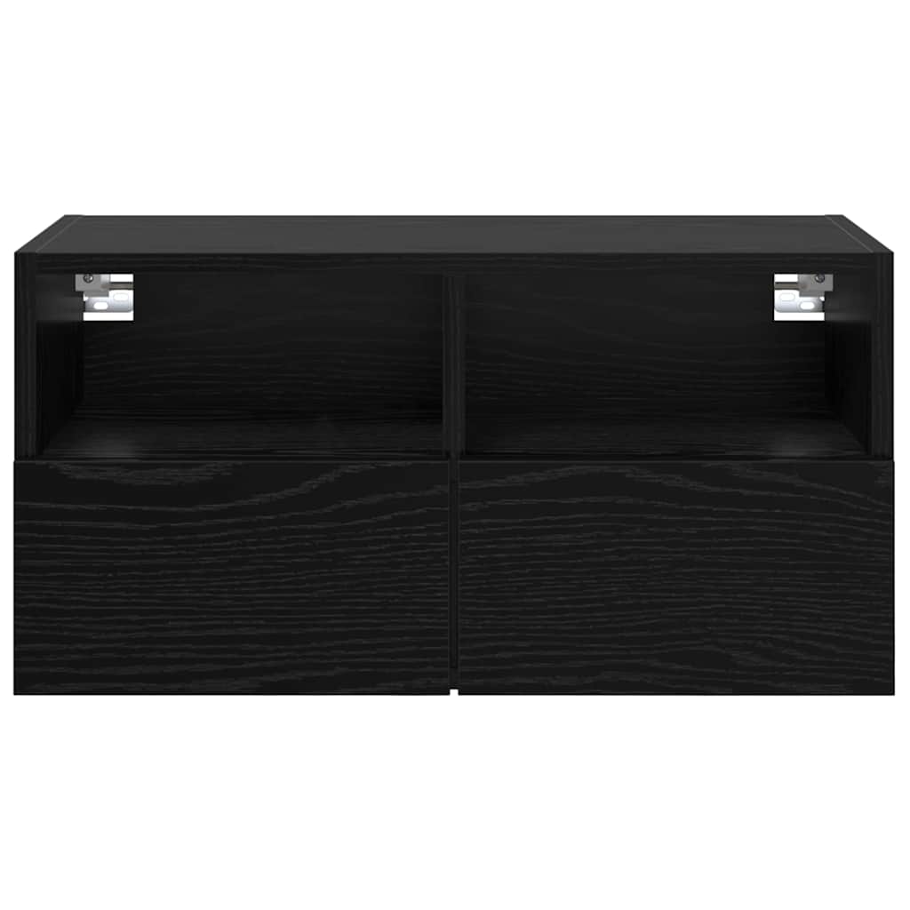 882927 7 Dulapuri pentru TV Pe perete 2 pcs Stejar Negru 60 x 30 x 30 cm Dulapuri pentru TV Pe perete 2 pcs Stejar Negru 60 x 30 x 30 cm - imagine 7