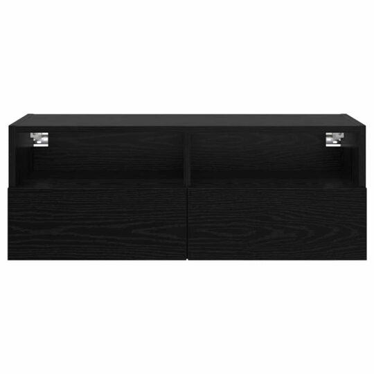 882933 7 Dulapuri pentru TV Pe perete 2 pcs Stejar Negru 80 x 30 x 30 cm 882933 7