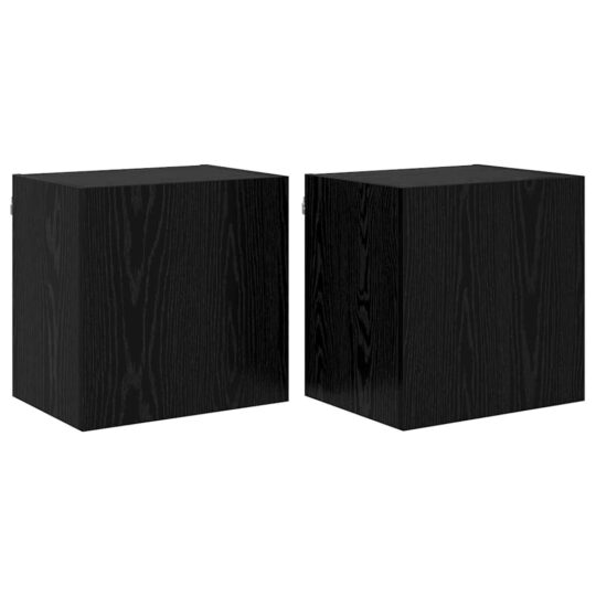 Alternative view of Dulapuri pentru TV Pe perete 2 pcs Stejar Negru 40,5x30x40cm