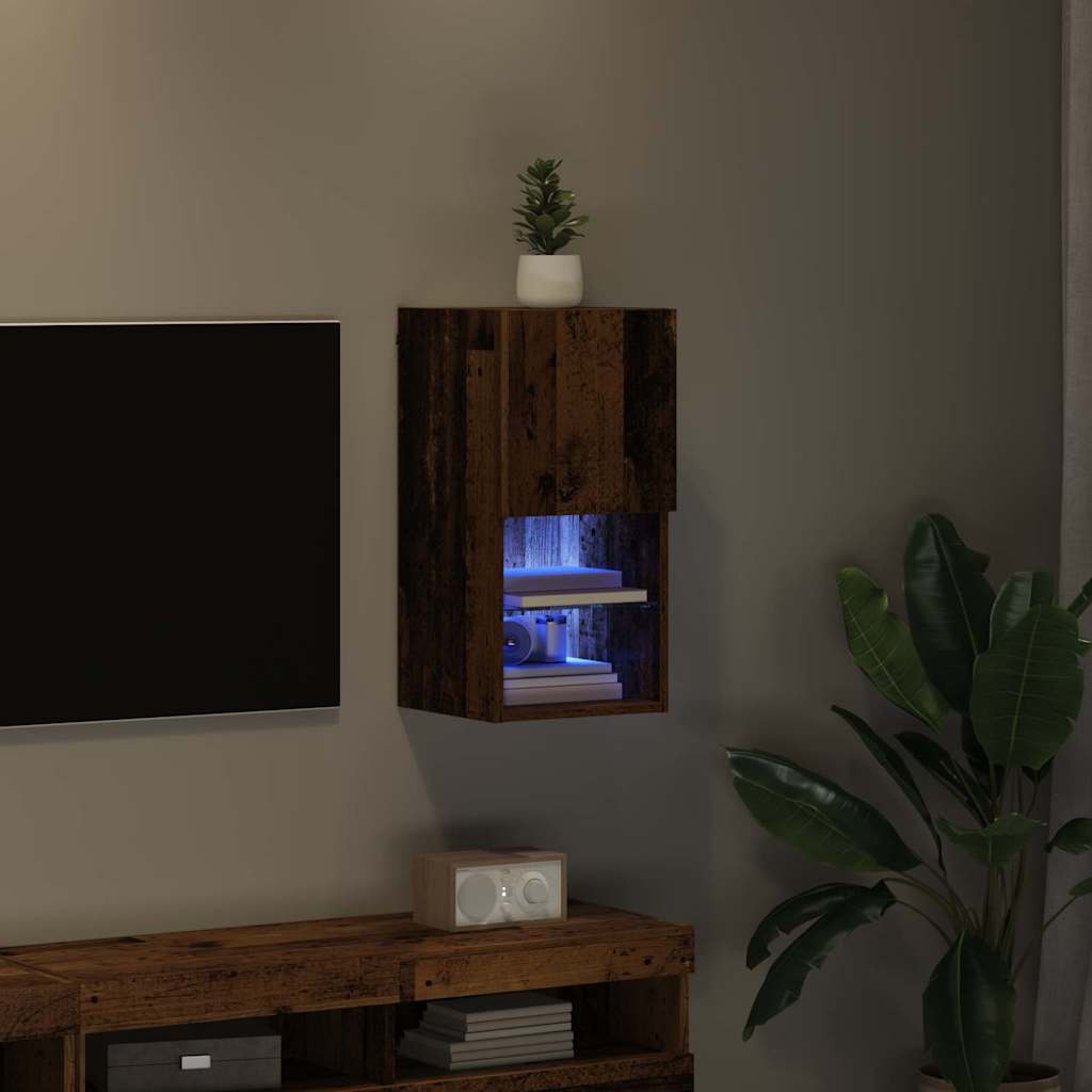 882942 5 Sistem de TV montat pe perete Lemn Vechi 30,5 x 30 x 60 cm Sistem de TV montat pe perete Lemn Vechi 30,5 x 30 x 60 cm - imagine 5