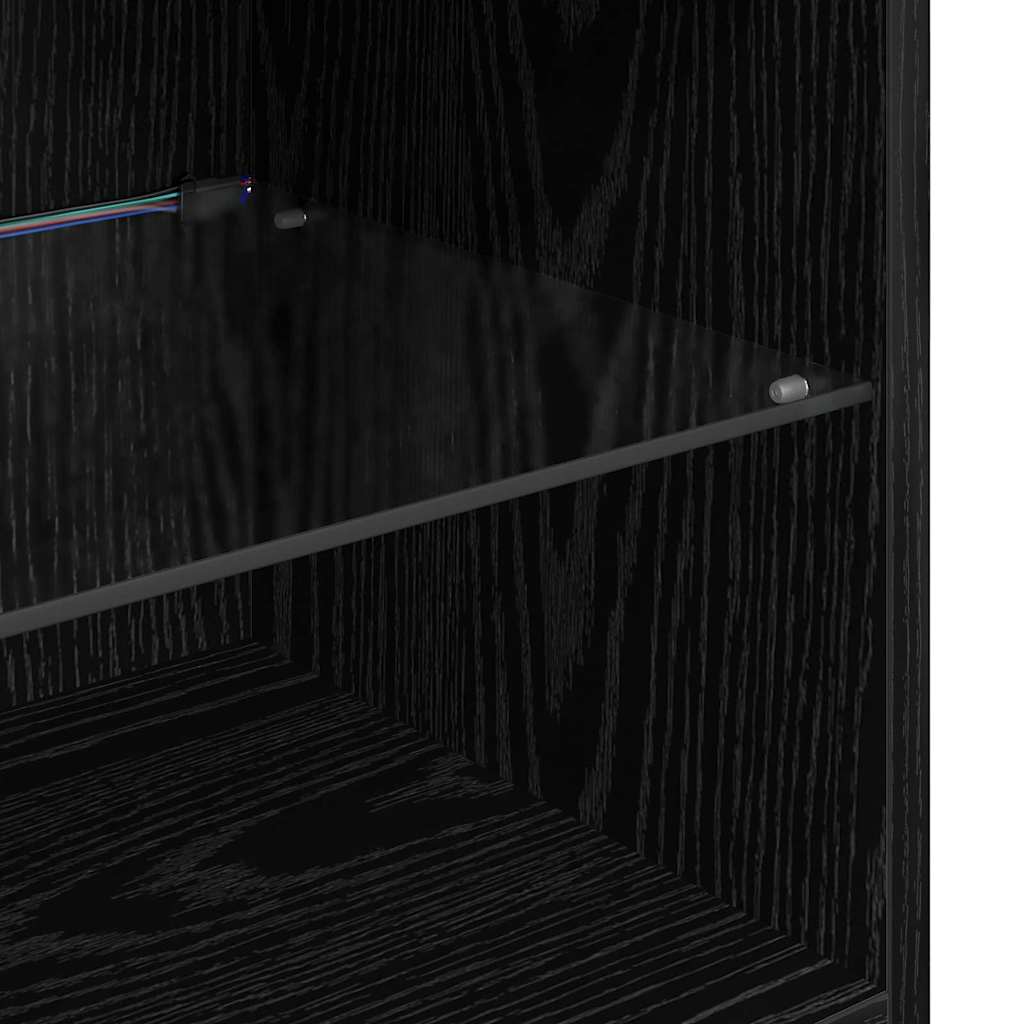 882946 12 Sistem de TV montat pe perete Stejar Negru 30,5 x 30 x 60 cm Sistem de TV montat pe perete Stejar Negru 30,5 x 30 x 60 cm - imagine 12