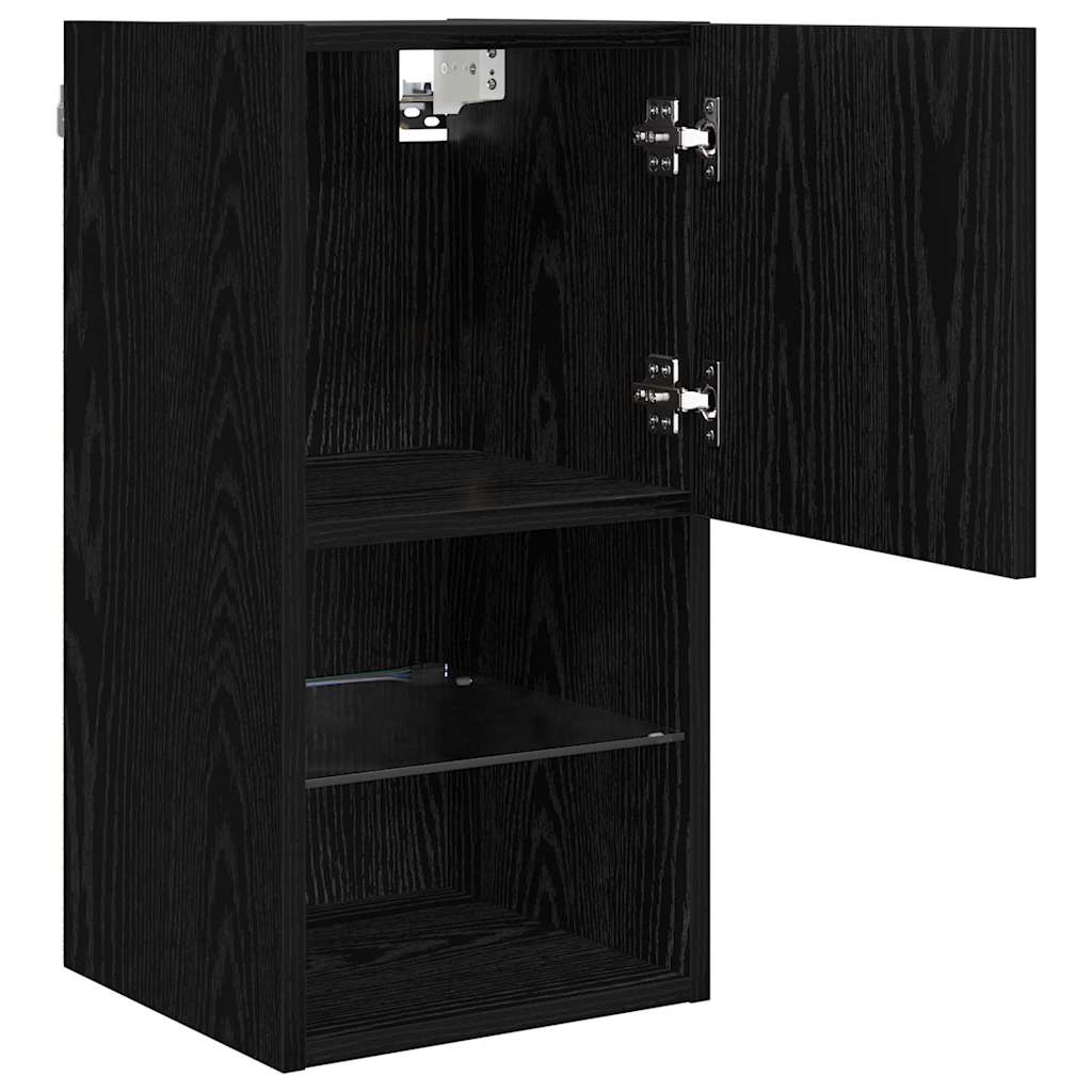 882946 8 Sistem de TV montat pe perete Stejar Negru 30,5 x 30 x 60 cm Sistem de TV montat pe perete Stejar Negru 30,5 x 30 x 60 cm - imagine 8